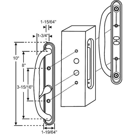 Strybuc Patio Door Handle Set 13-341BC